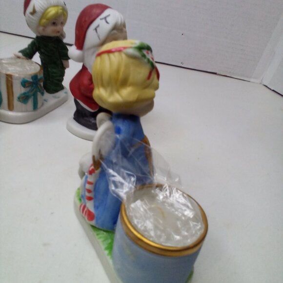 Christmas Luvkins Vintage 1978 Candle Holders Lot of 4 Santa Angel Drummer Boy - Picture 14 of 15